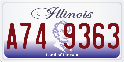 IL license plate A749363