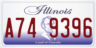IL license plate A749396