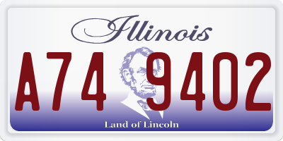 IL license plate A749402