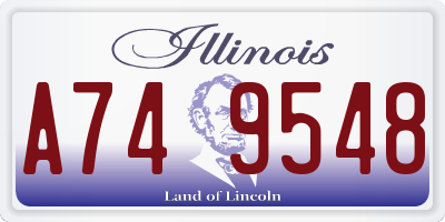IL license plate A749548