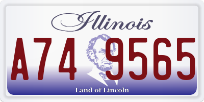 IL license plate A749565