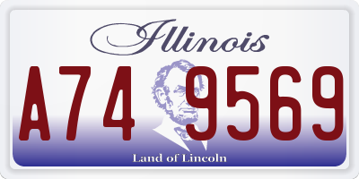 IL license plate A749569