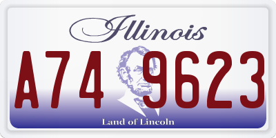 IL license plate A749623