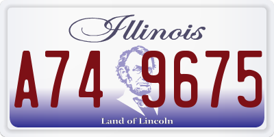 IL license plate A749675