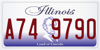 IL license plate A749790