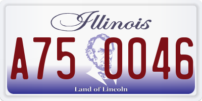 IL license plate A750046