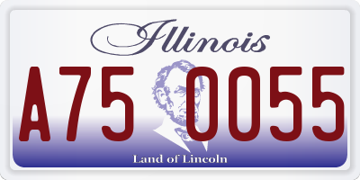 IL license plate A750055