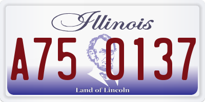 IL license plate A750137