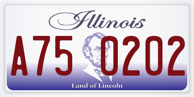 IL license plate A750202