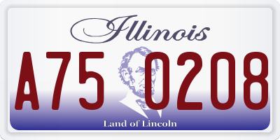 IL license plate A750208