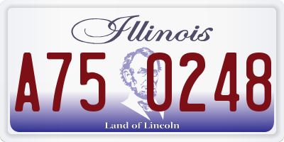 IL license plate A750248