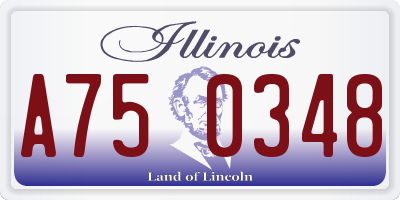 IL license plate A750348