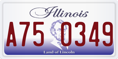 IL license plate A750349