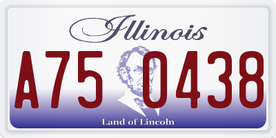 IL license plate A750438