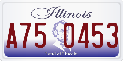 IL license plate A750453