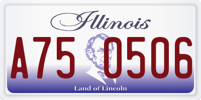 IL license plate A750506
