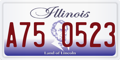IL license plate A750523