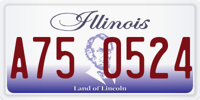 IL license plate A750524
