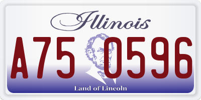 IL license plate A750596