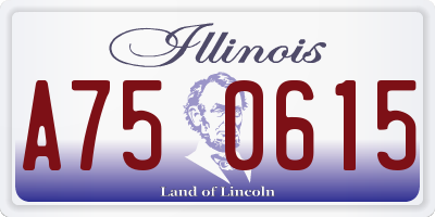 IL license plate A750615