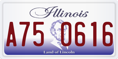 IL license plate A750616