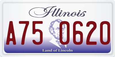 IL license plate A750620