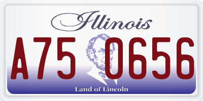 IL license plate A750656
