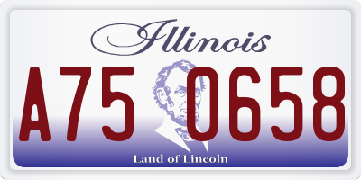 IL license plate A750658