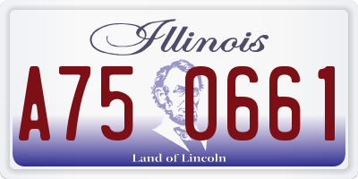IL license plate A750661