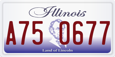 IL license plate A750677