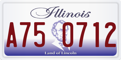IL license plate A750712