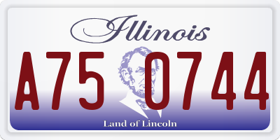 IL license plate A750744