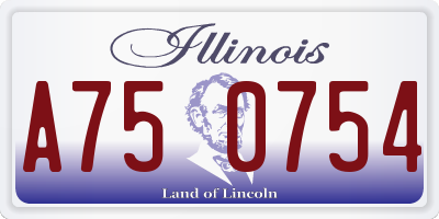IL license plate A750754