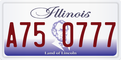 IL license plate A750777