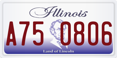 IL license plate A750806