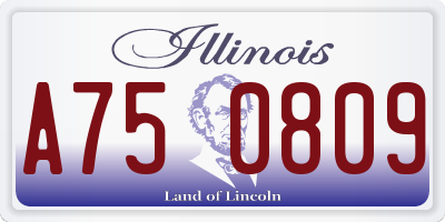 IL license plate A750809