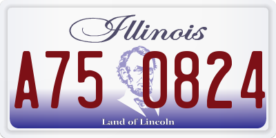 IL license plate A750824