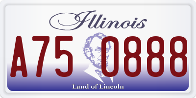 IL license plate A750888