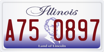 IL license plate A750897