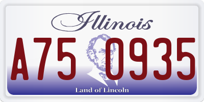 IL license plate A750935