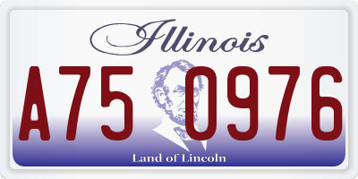 IL license plate A750976