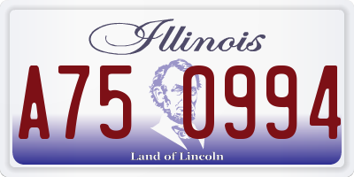 IL license plate A750994