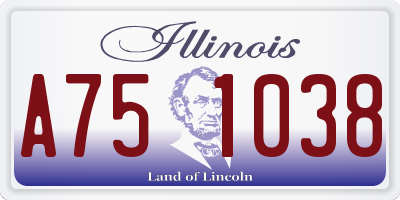 IL license plate A751038