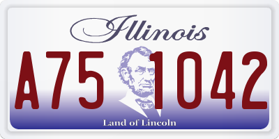 IL license plate A751042