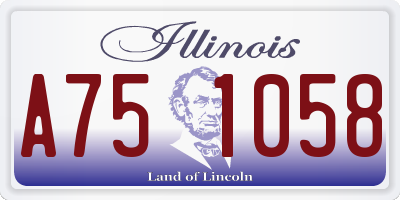 IL license plate A751058