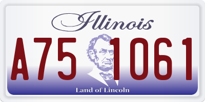 IL license plate A751061