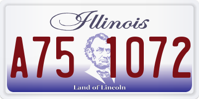 IL license plate A751072