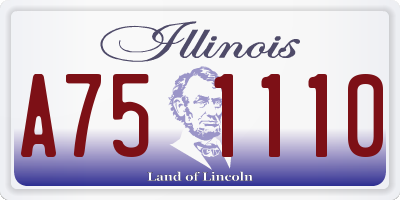 IL license plate A751110