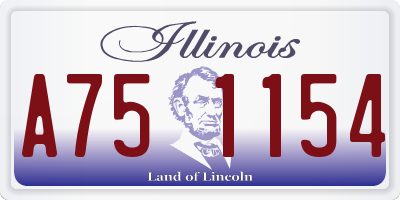 IL license plate A751154