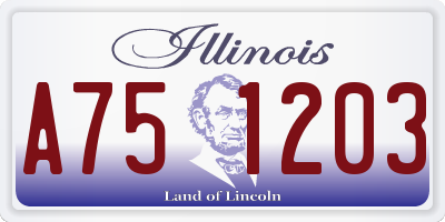 IL license plate A751203